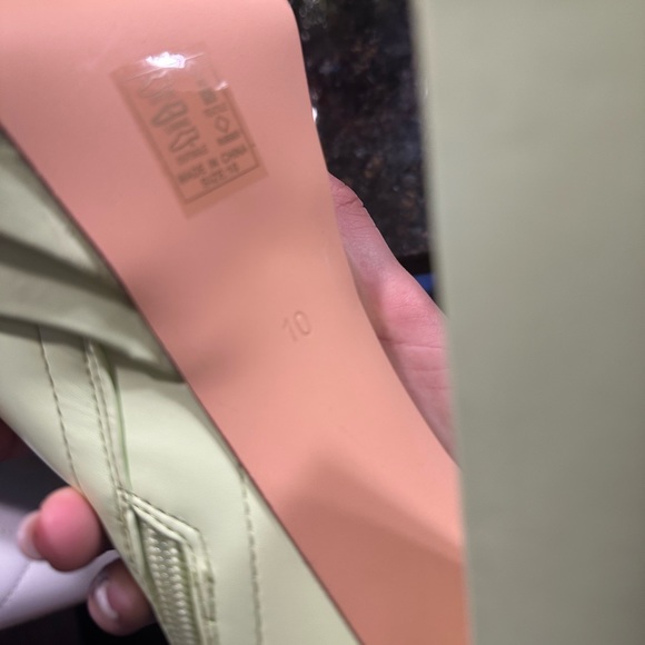 AZALEA WANG — Bold Neon Lime Platform Boots • High Block Heel, Retro 70’s Vibes - Picture 13 of 13